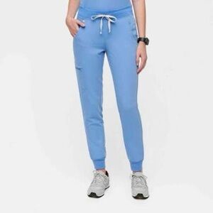 Figs ceil blue Zamora jogger scrub pants